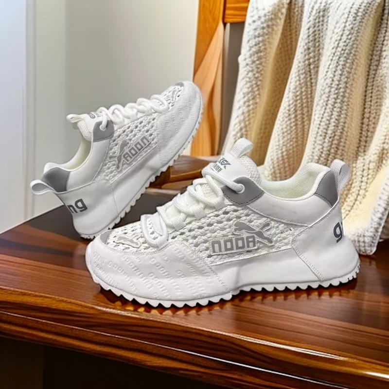 男鞋2025新款夏季透气网面鞋潮牌百搭跑步鞋休闲运动厚底老爹潮鞋