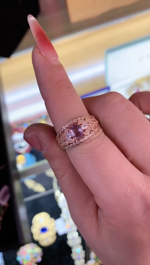 【闪购商品】尖晶石戒指银S925镶嵌楚楚中古珠宝甄选不退换