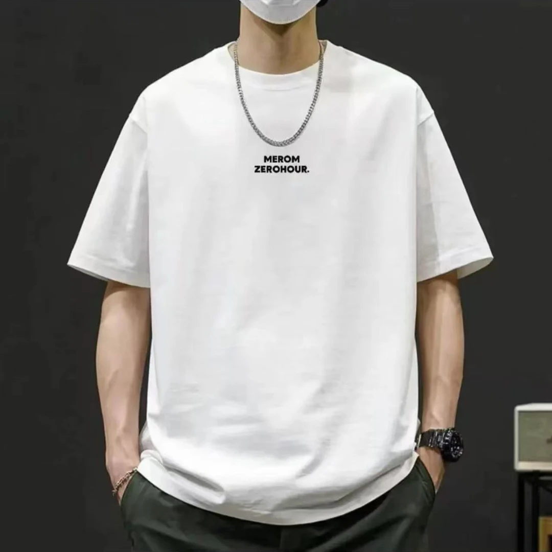 正品纯棉短袖T恤打底衫百搭宽松衣服男女同款T恤印花男士半袖t恤