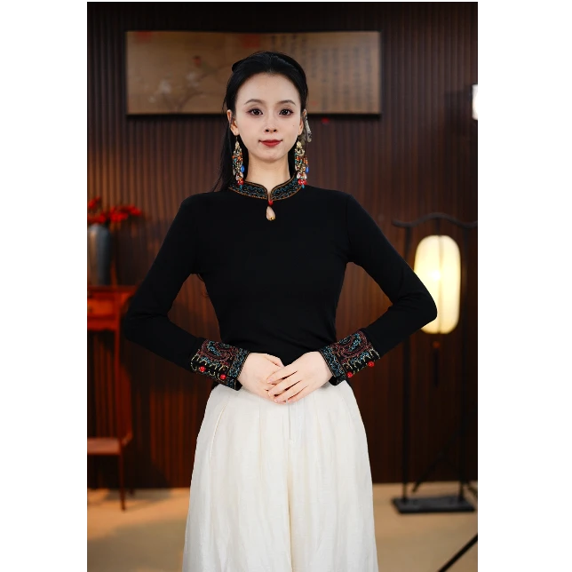 [微光]小雪新中式高定打底衫