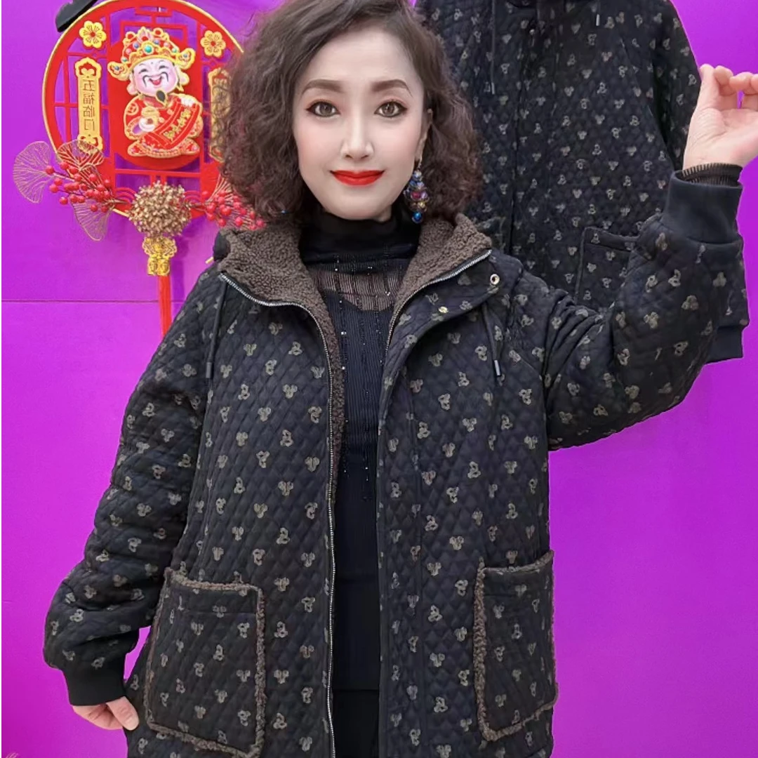 XQ时尚女士带帽棉服6150款
