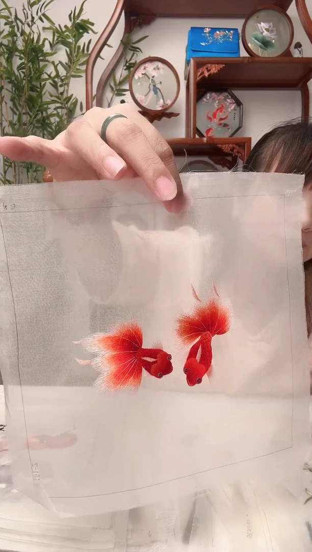刺绣绣片-双面苏绣绣花