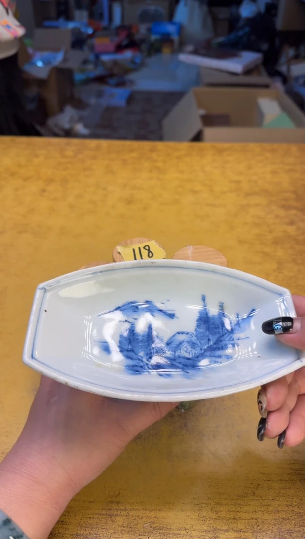 瓷器瓷器瑕疵破破118五件芹碗