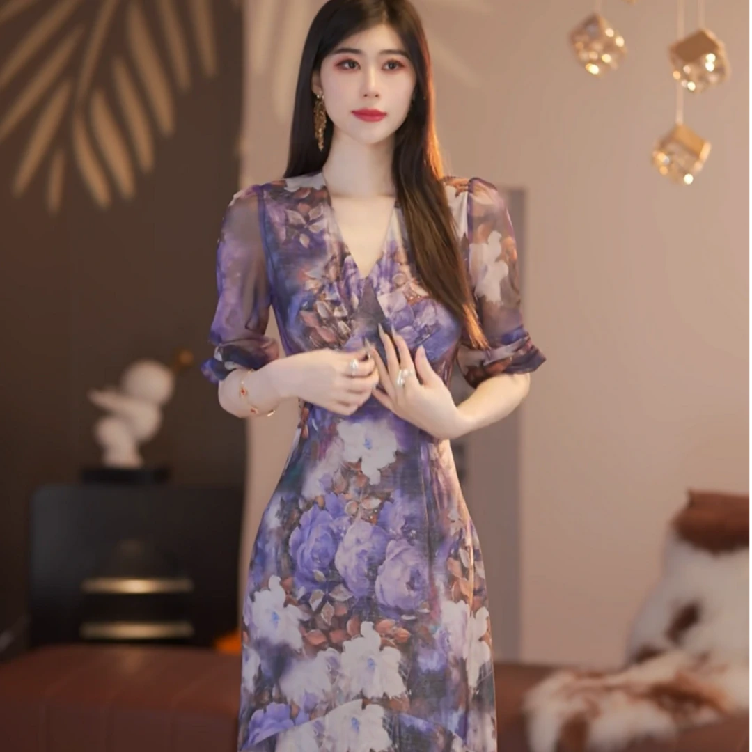 【火火】法式连衣裙轻奢小众脸显瘦-YL20109