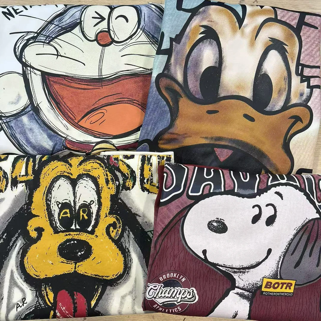 【反季清仓】小小7000-8000时尚潮流宽松百搭休闲韩版磨毛T恤