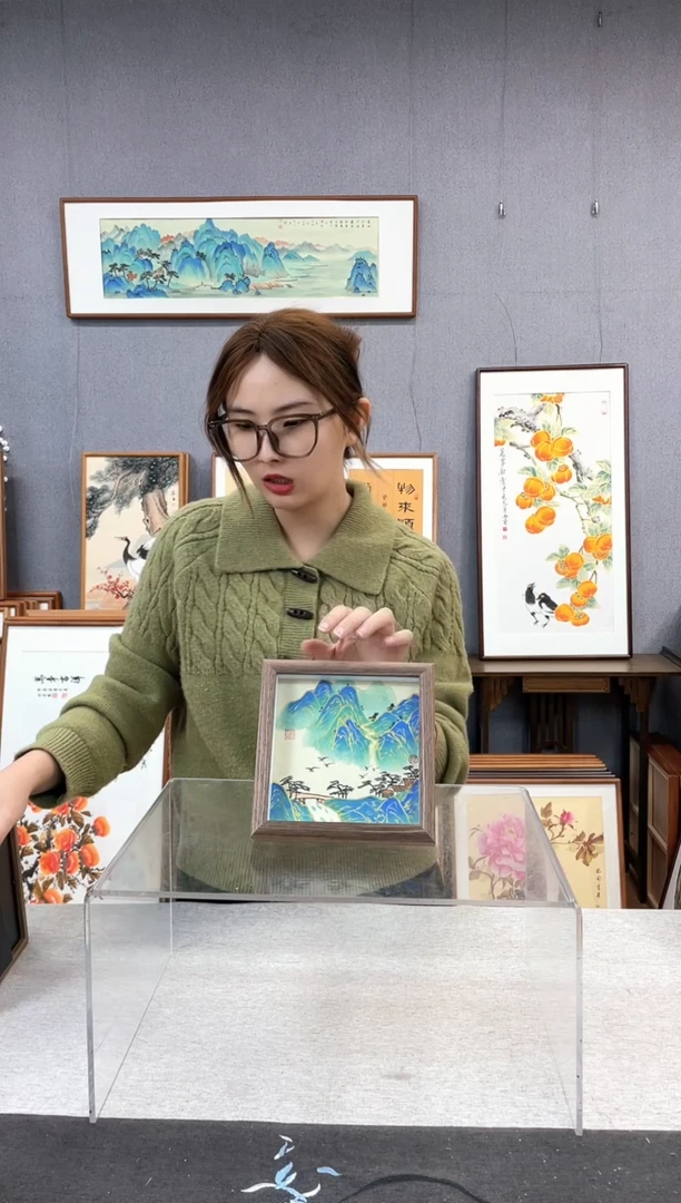 【闪购商品】国画纯手写带框作品-15*15