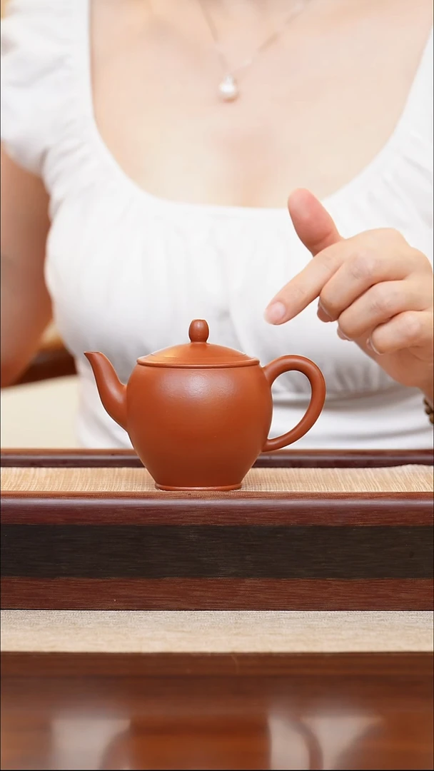 紫砂壶朱泥美人肩160cc