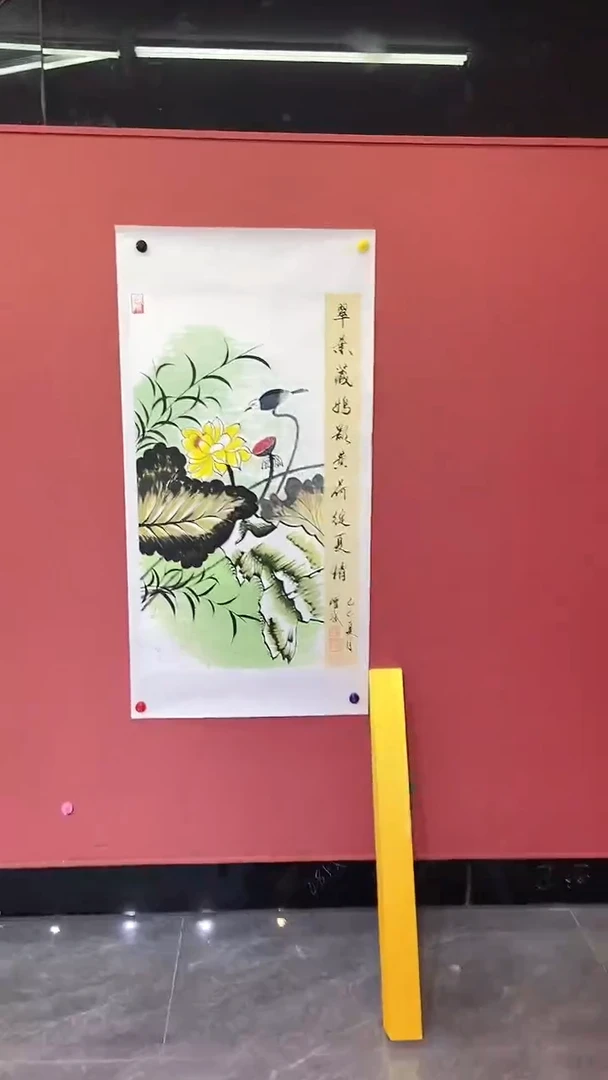 国画荷花鸟 送锦盒
