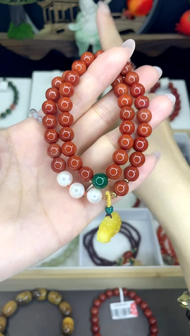 【闪购商品】南红玛瑙手链合金南红手链