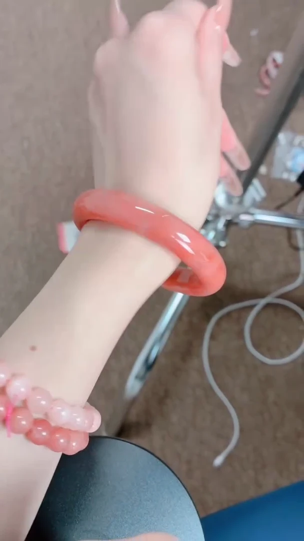 未镶嵌手镯石英质玉桃花酿102-圈口58-236