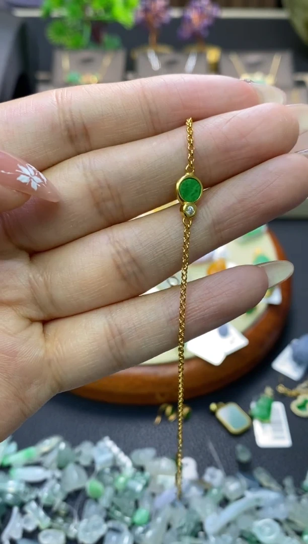 翡翠银S925镶嵌颈饰多样性发其一手链12322