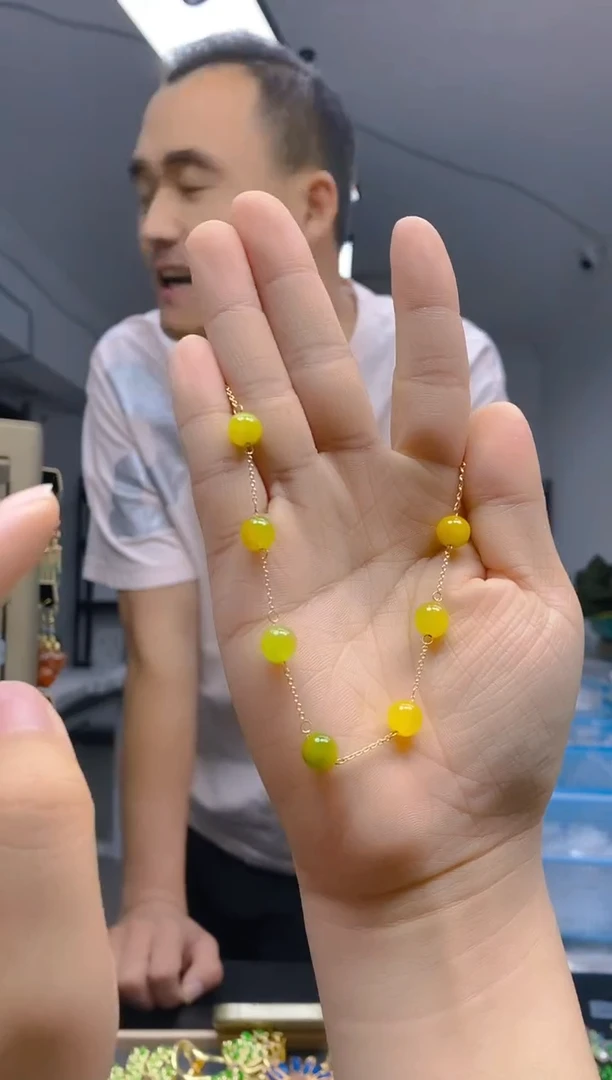 【闪购商品】翡翠耳饰合金58翡翠手链