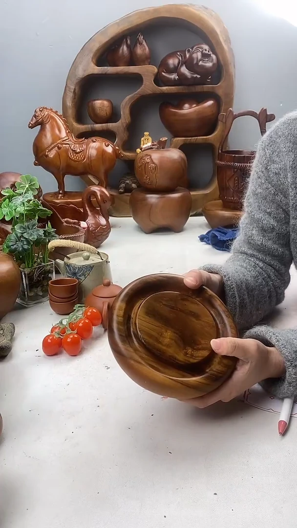 香樟木A28壶承底座/尺寸