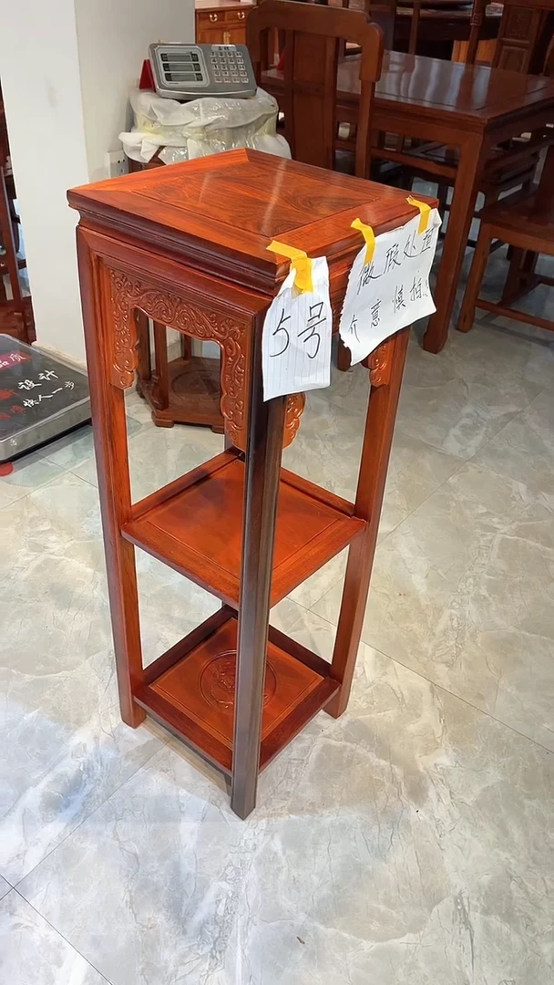 花梨木类成套家具亮*花架32*32*98