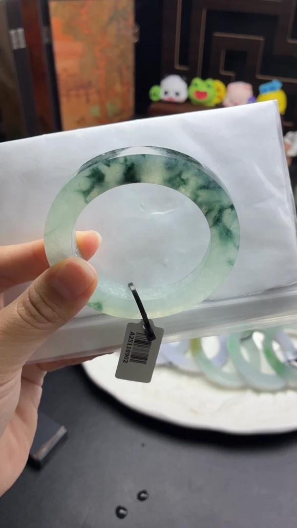 未镶嵌手镯定制翡翠47-55 卡7+