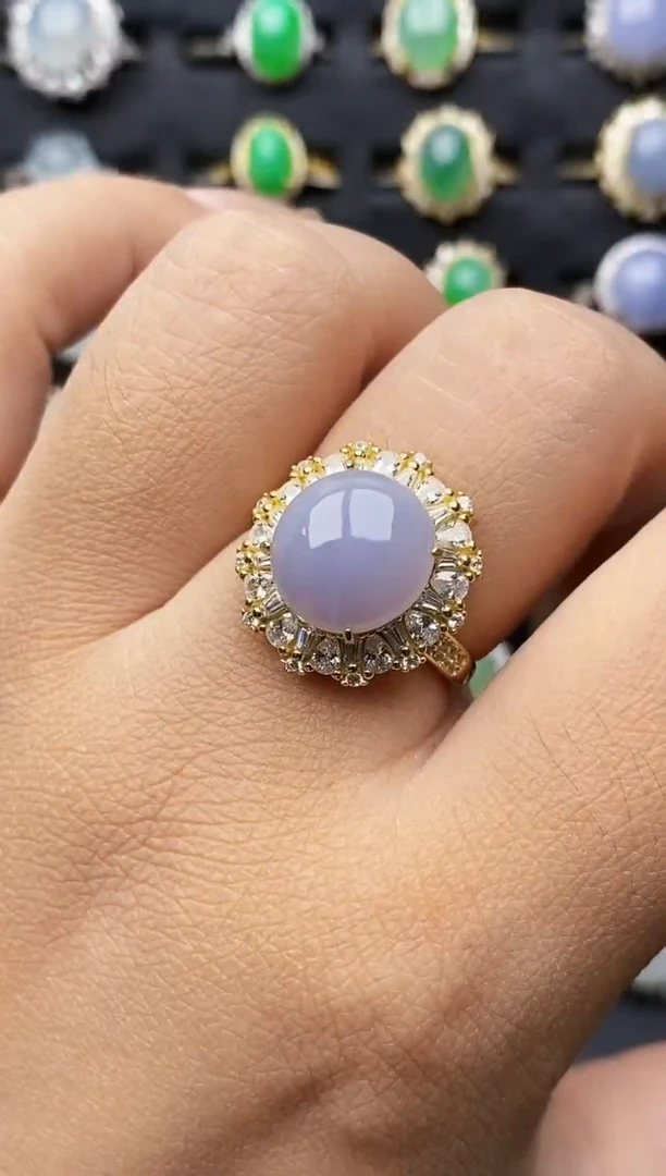 银S925镶嵌戒指翡翠0325