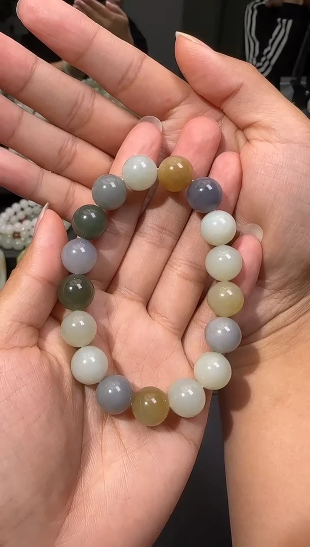 未镶嵌手链和田玉新疆和田玉卡12多宝手串