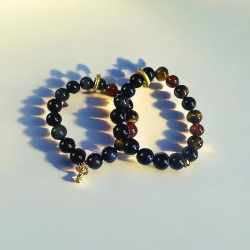 千芳里手串孙悟空【银曜石】10mm多样性发其一