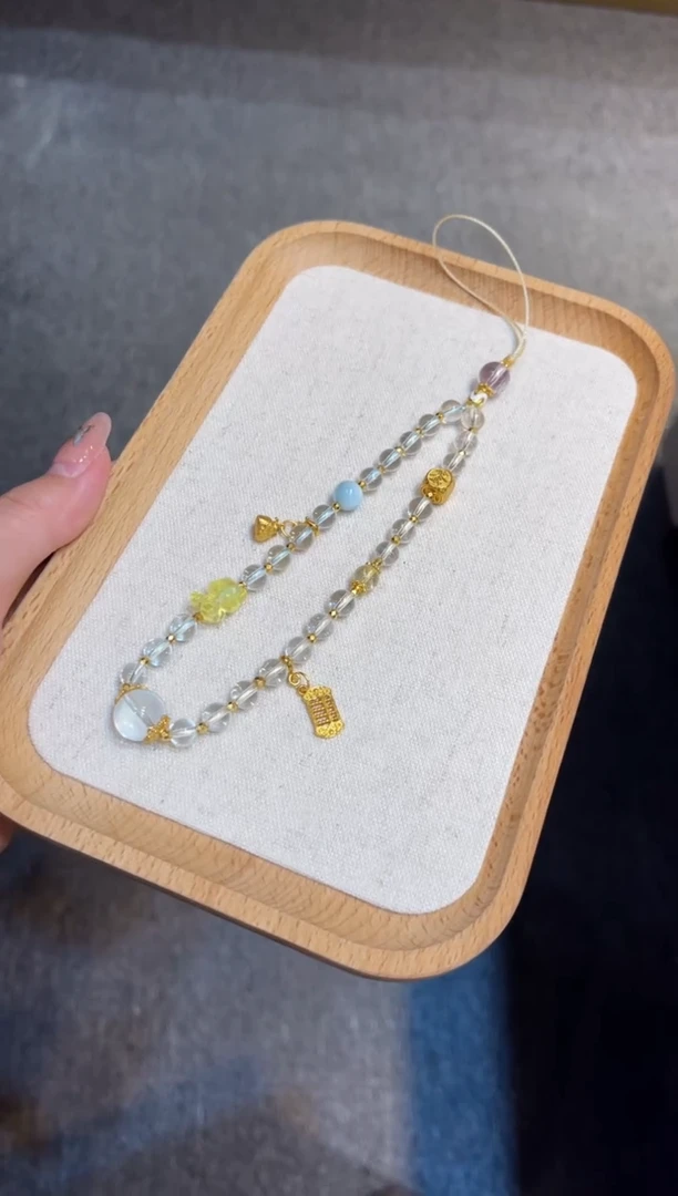 【闪购商品】琥珀珠宝奇石未镶嵌手机挂