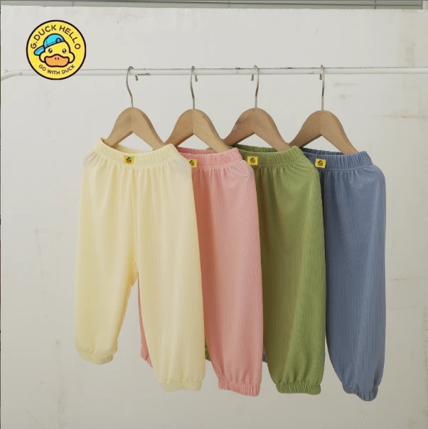 小黄鸭儿童冰丝防蚊裤儿童夏季休闲裤小童童装