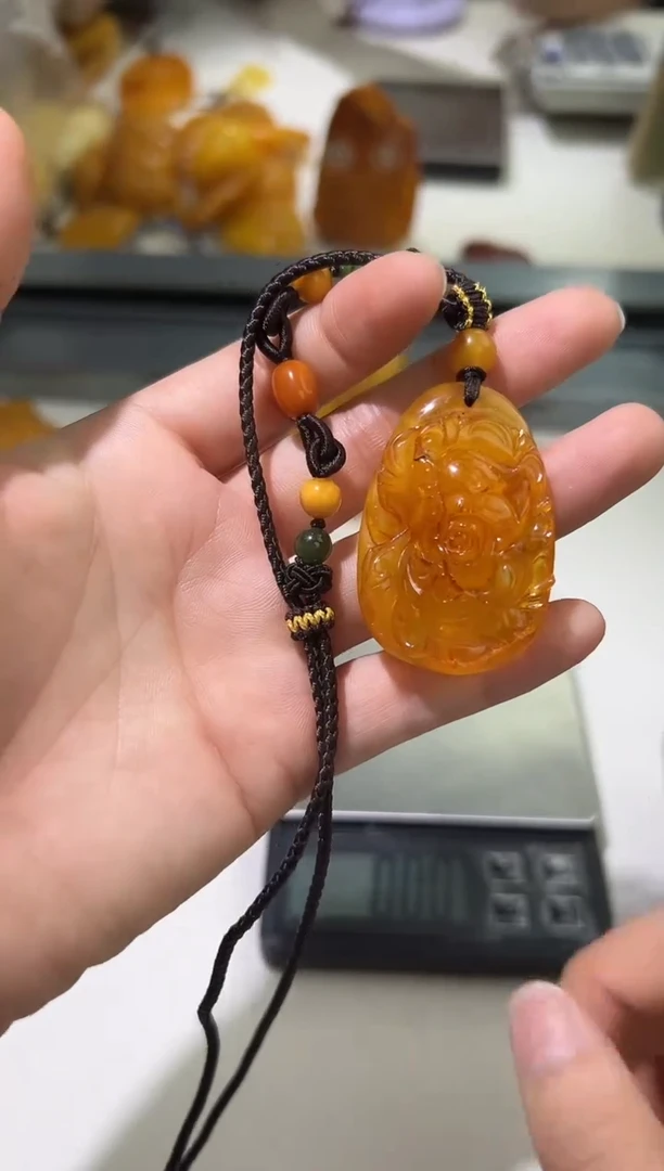 裸石琥珀未镶嵌琥珀蜜蜡吊坠