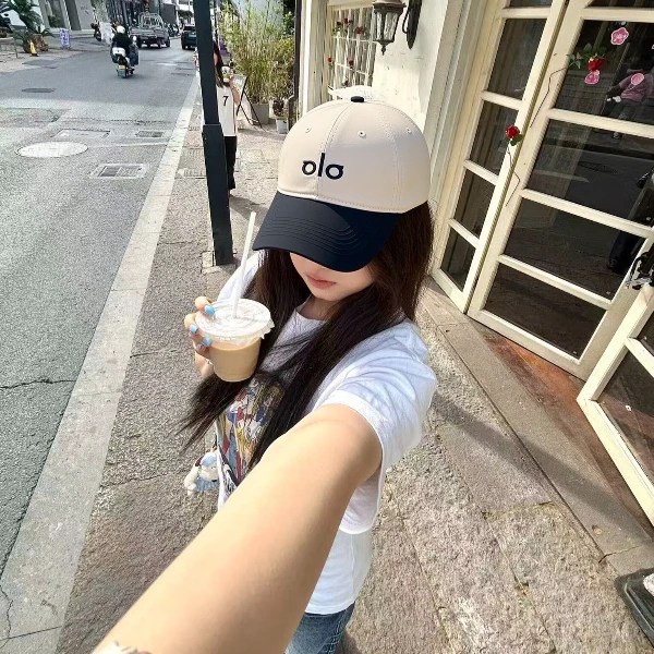 PRBLMS经典职业鸭舌帽弯檐刺绣百搭宽檐棒球帽子大头围显脸小时尚