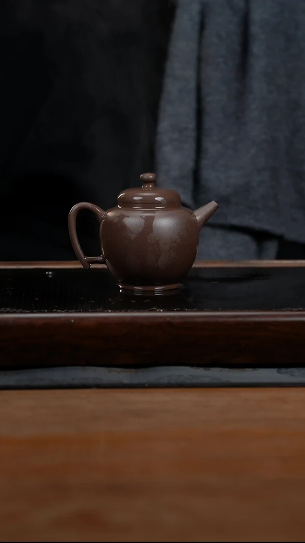 茶壶紫砂180cc黄龙山原矿紫泥宫灯19