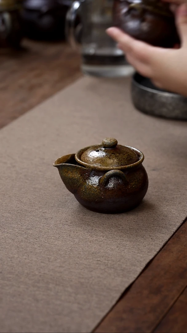 茶壶紫砂柴烧手抓宝瓶