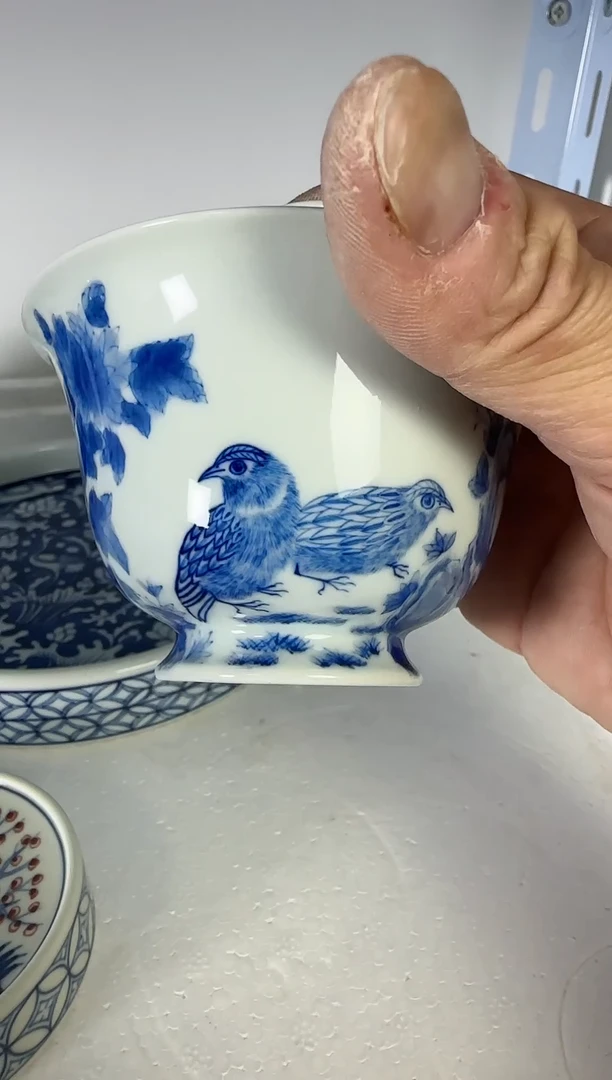 【闪购商品】景德镇高温手工手绘青花茶具