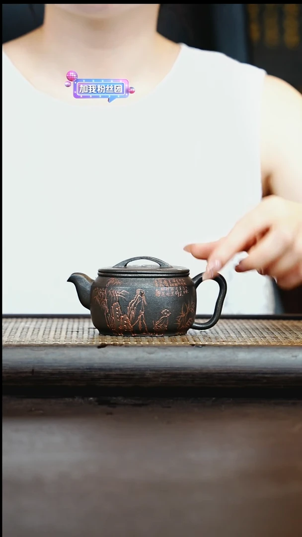 茶壶紫砂宜兴紫砂壶       35底槽清柴烧
