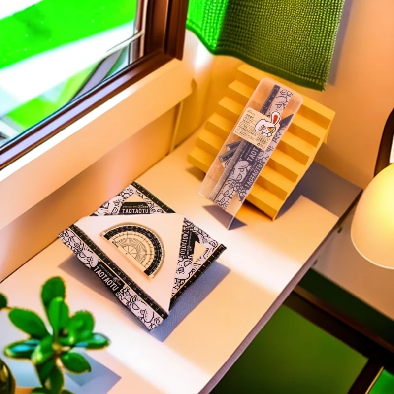 9513雅思卡通套尺18cm一盒18个学生用品