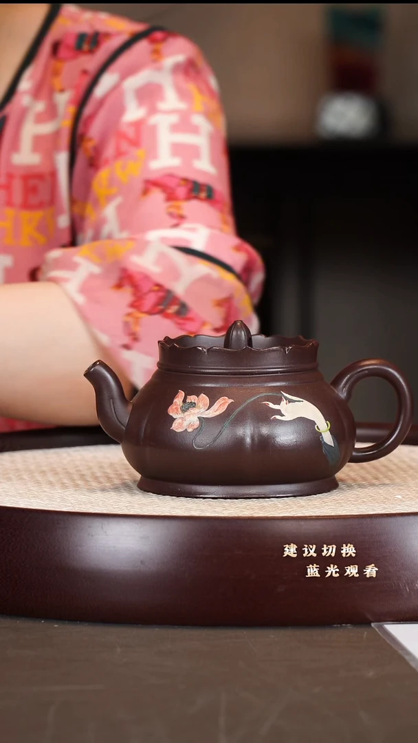 茶壶紫砂时顺华 憎帽 乌谭紫泥 350cc