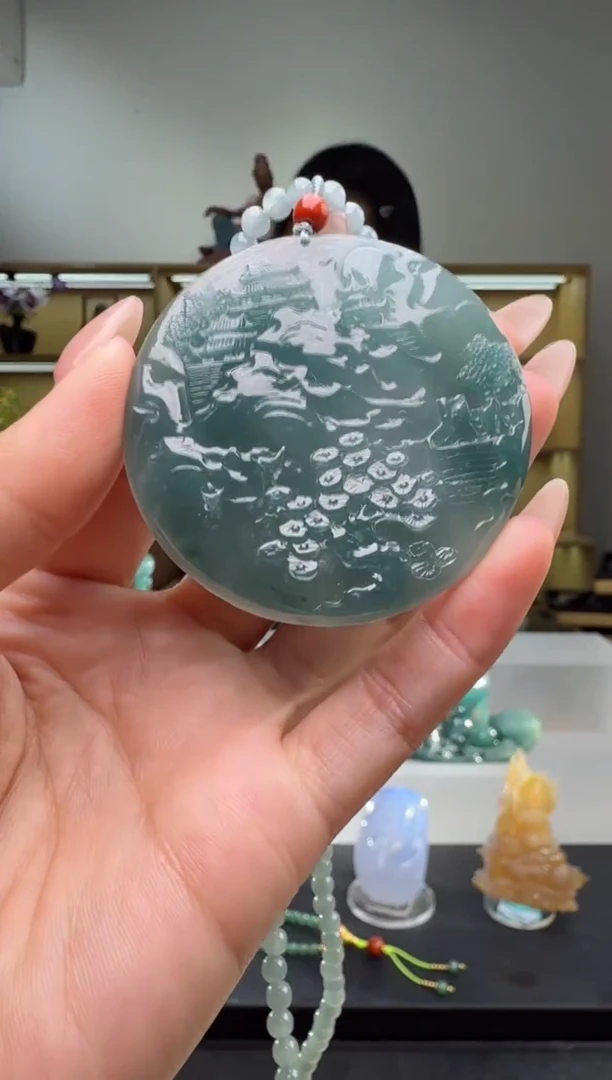 吊坠(赠链)未镶嵌翡翠山水