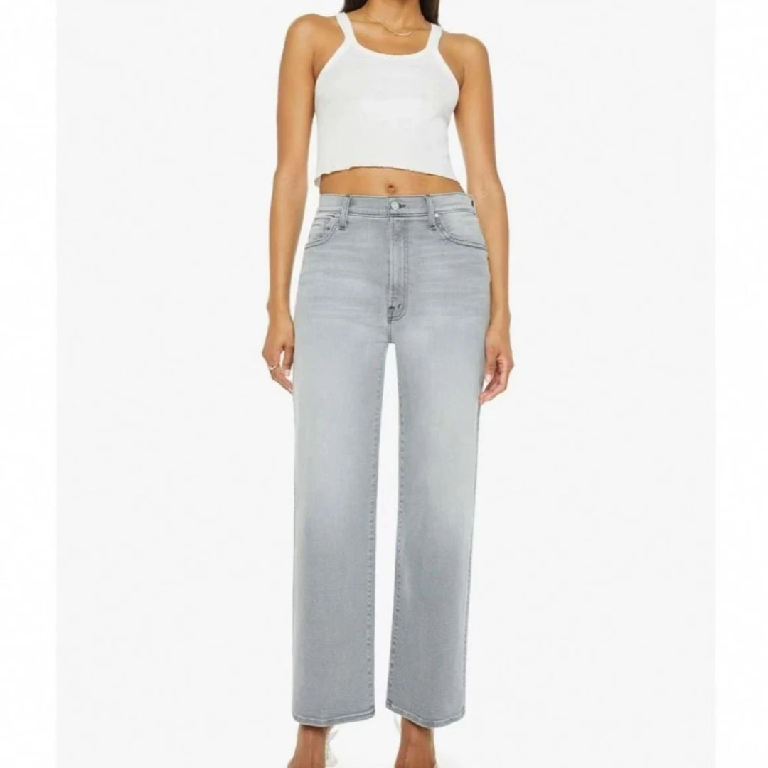 MOTHER欧若风高腰宽松版直筒牛仔裤 10248-1611