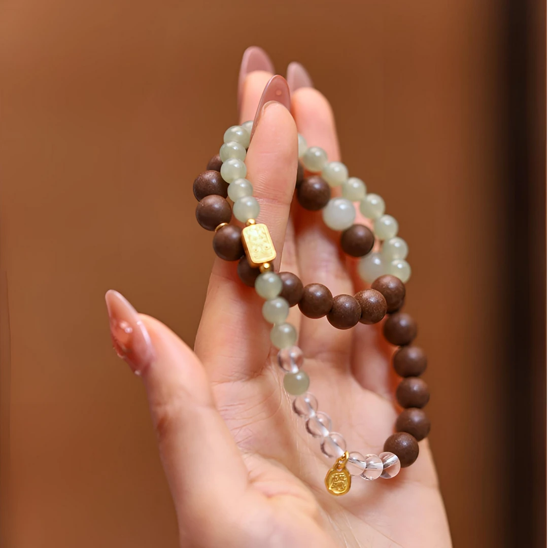 zhu眠安shen 鹅梨帐中香双圈非遗古法中药道香珠手串合香避水避油