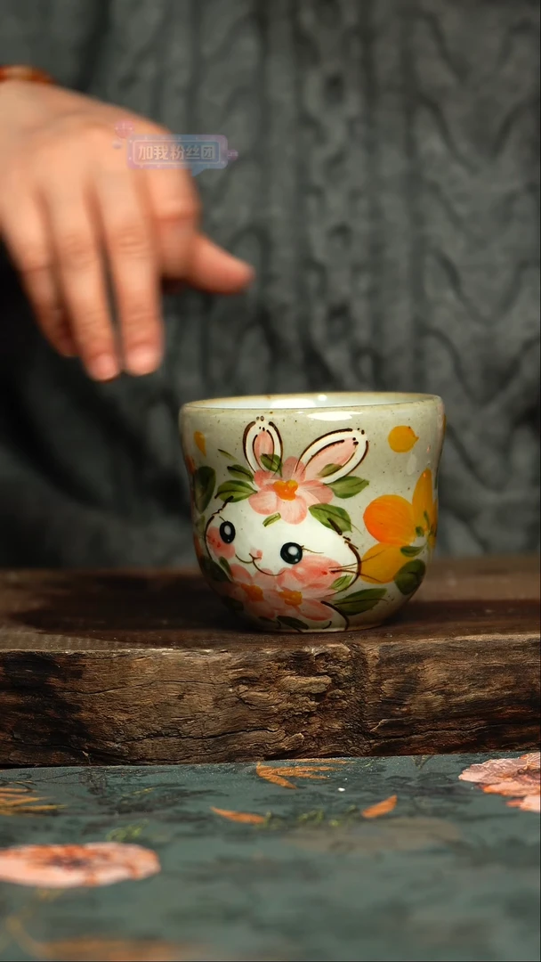 【闪购商品】杯釉下彩手工手绘同款陶器