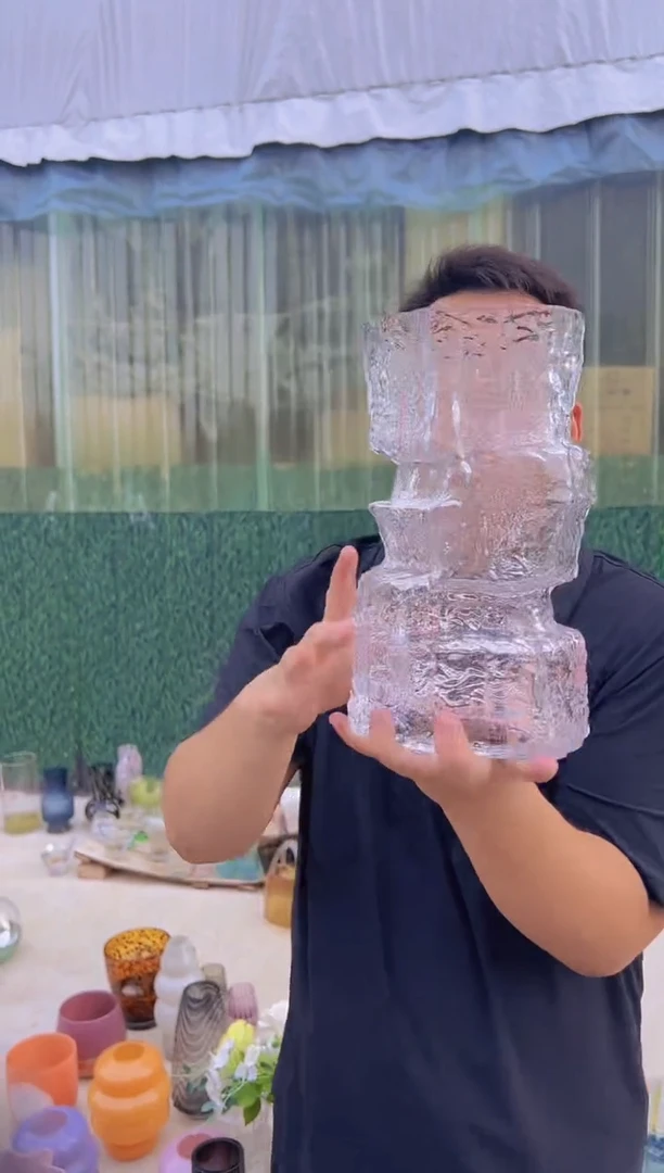 现代客厅摆件玻璃花瓶高级感