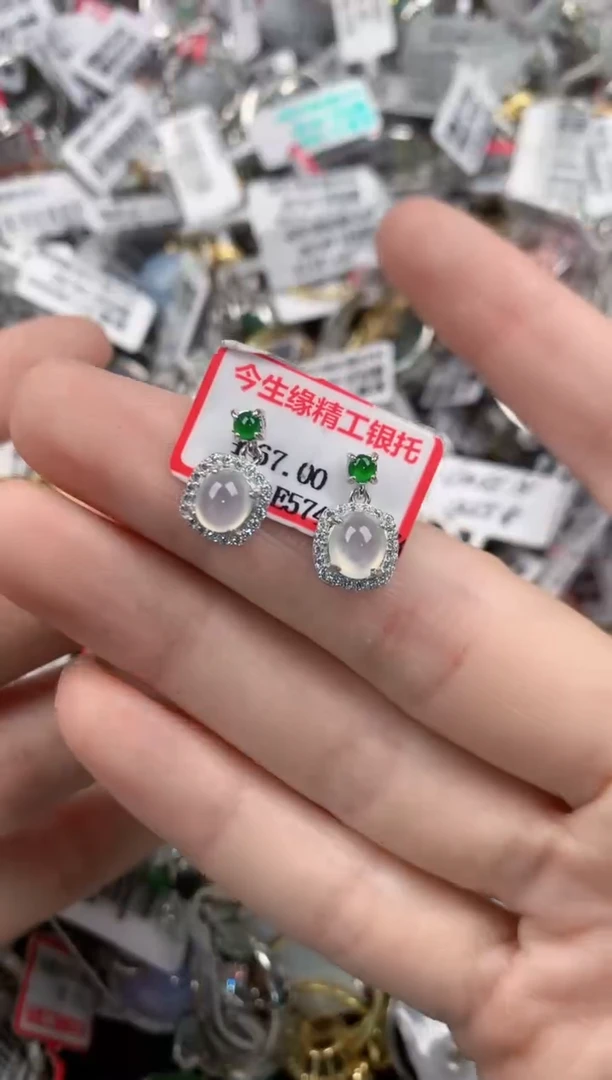 银S925镶嵌戒指翡翠2222----1