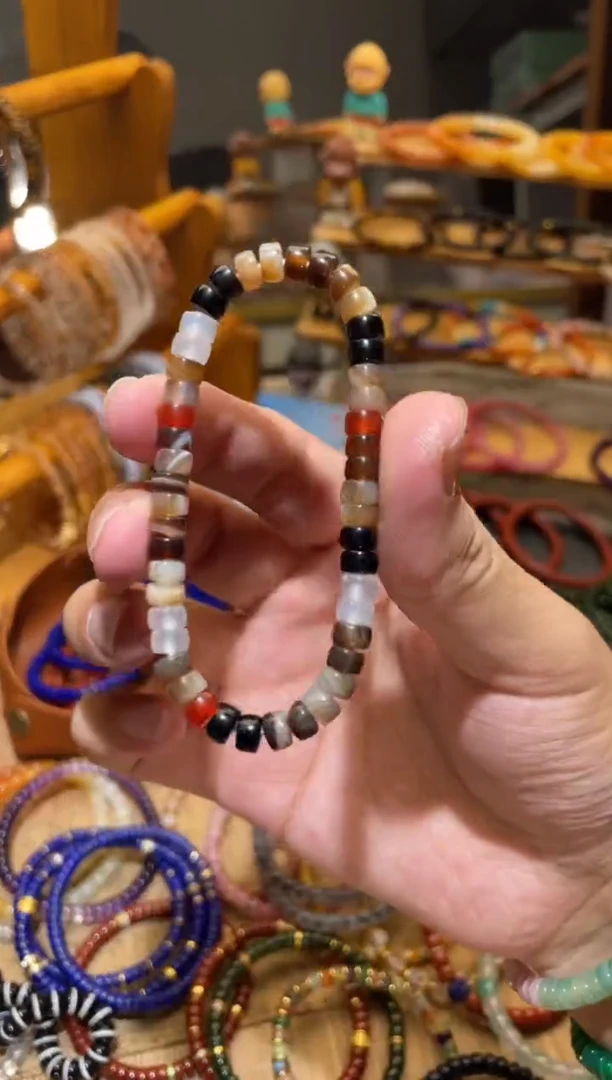 玛瑙/玉髓手串未镶嵌咖啡玛瑙手串