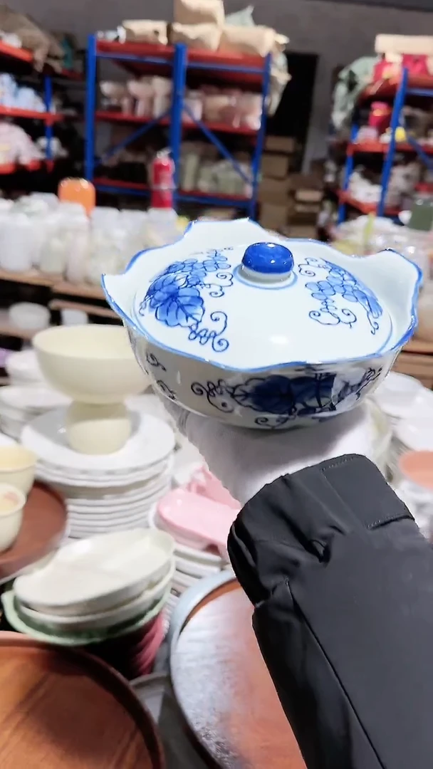 【闪购商品】瓷片带盖碗微瑕 凑满20元包邮