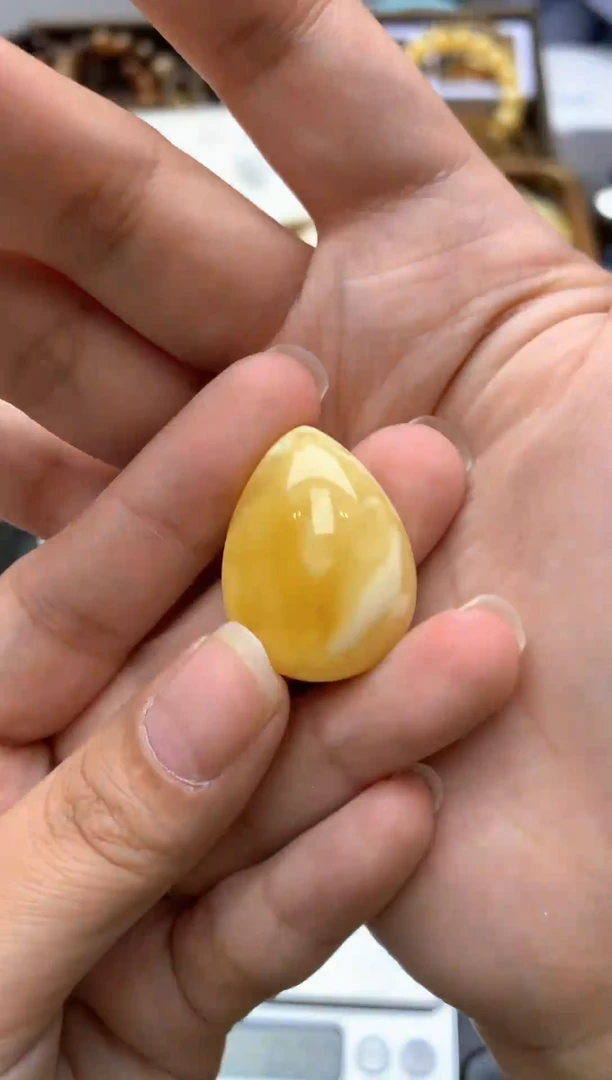 【闪购商品】琥珀珠宝奇石未镶嵌086琥珀蜜蜡花粉