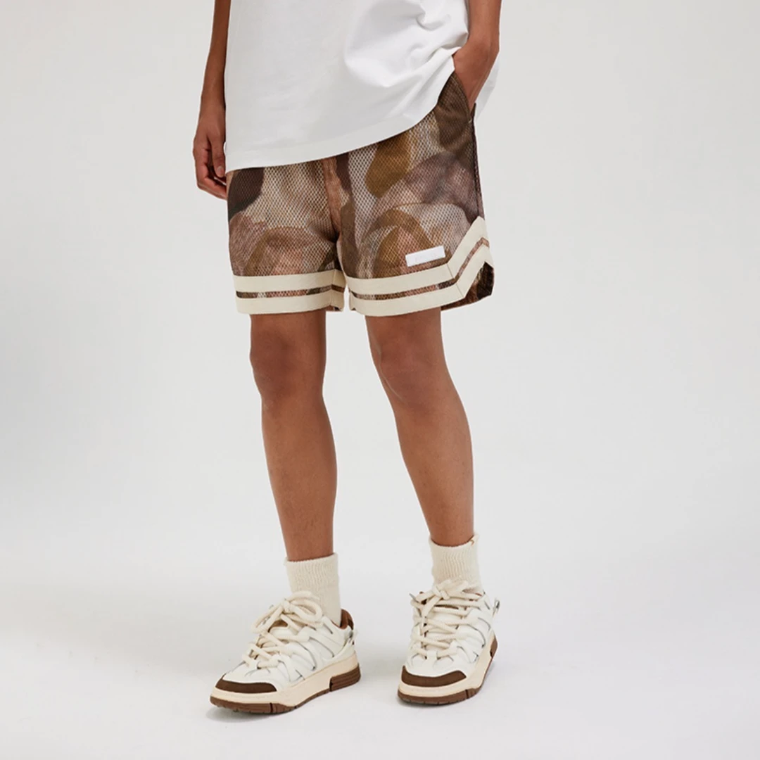 C06(ST)-52354-BON夏季肌理网纹时尚潮流短裤