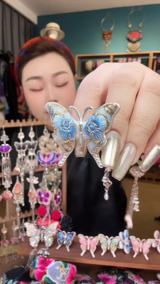 刺绣纯手工民族风刺绣戒指