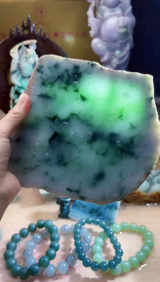 未镶嵌挂件翡翠A货柠优6892