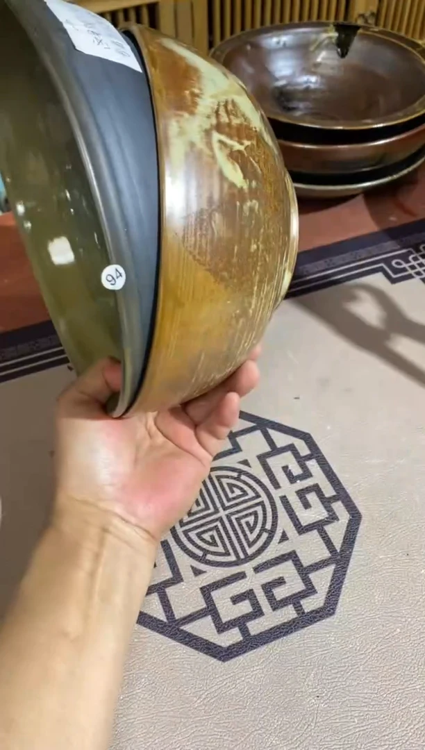 浪鬼柴烧釉绘柴烧非*碗