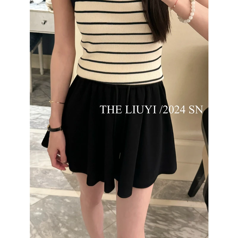 【LIUYI】女团裤~高腰A字显瘦裙裤44123