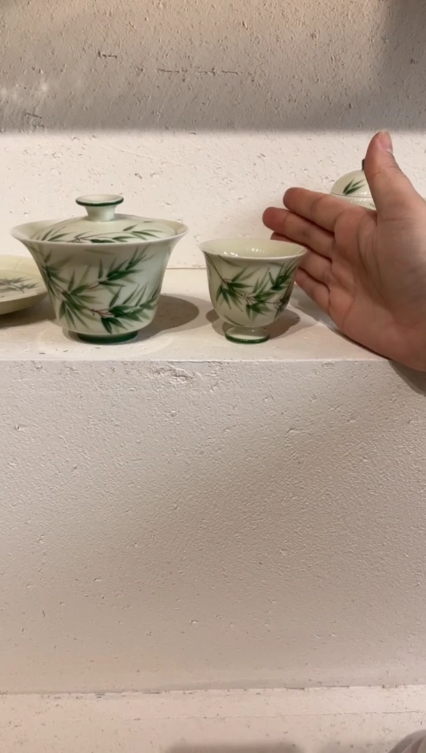 【闪购商品】小苍翠-逸文盖碗-空灵青竹+杯