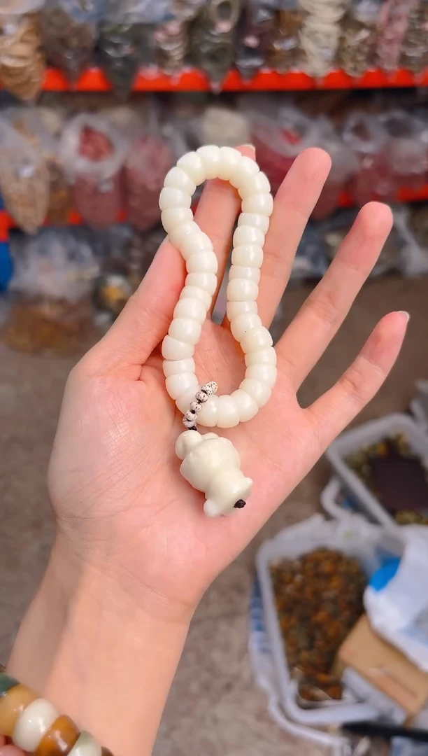 吊坠菩提根/象牙果白色大肠带美丽的