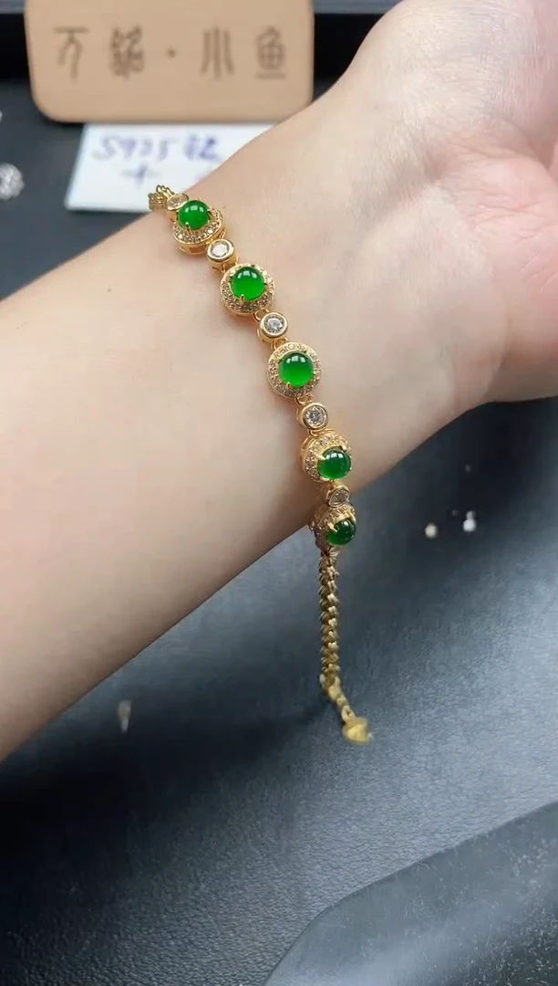银S925镶嵌戒指翡翠5115-4