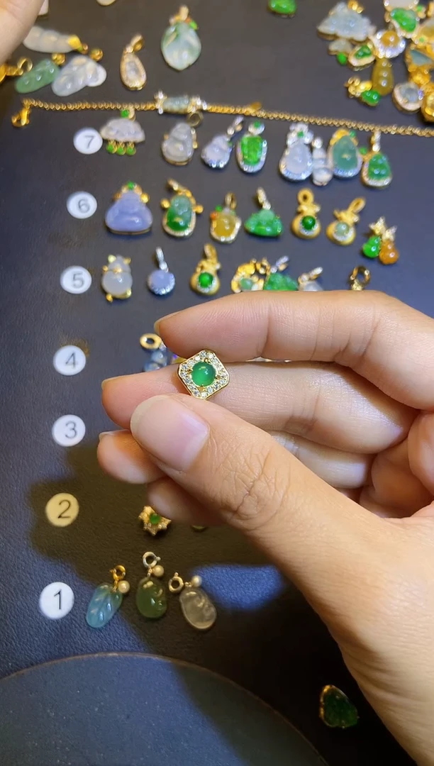 吊坠(不含链)银S925镶嵌翡翠凤**奇1